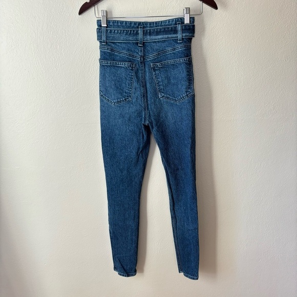 Reformation Kayo High & Skinny Jeans Stretch Denim Erie Wash Belted Womens Sz 23 - Picture 4 of 8